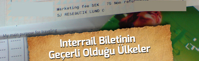 interrailin geçerli olduğu ülkeler